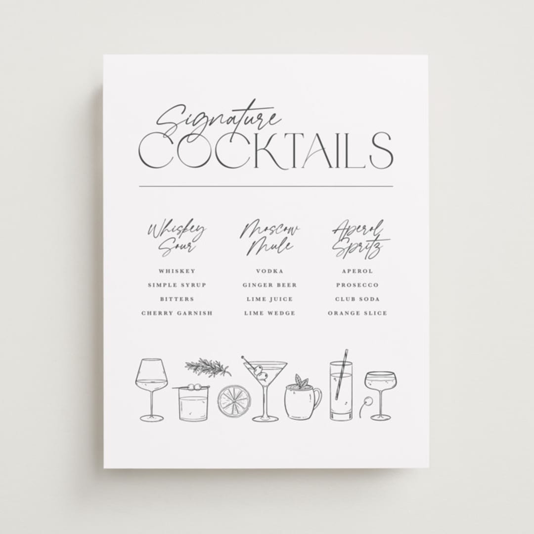 "Libations" - Bar Signs in Moon by Kristen Smith - Front