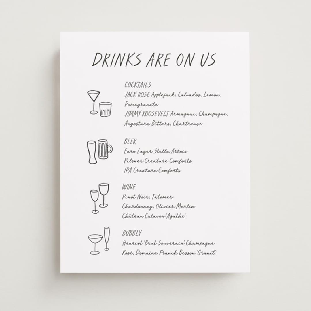 "Marcel" - Bar Signs in Ink by Morgan Kendall - Front