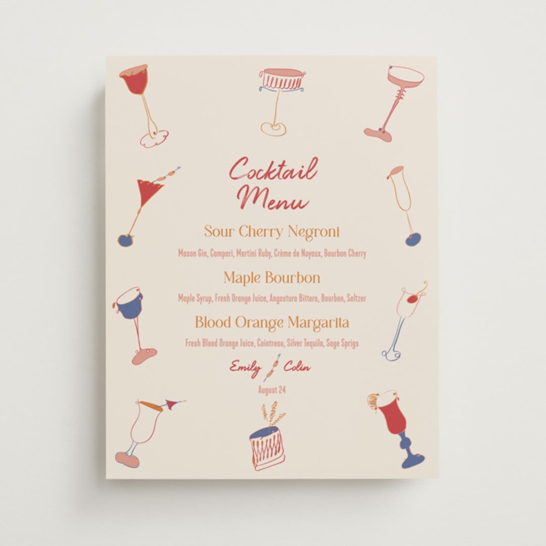 "Loop de Loop" - Bar Signs in Cherry by Sarah Rosenthal - Front