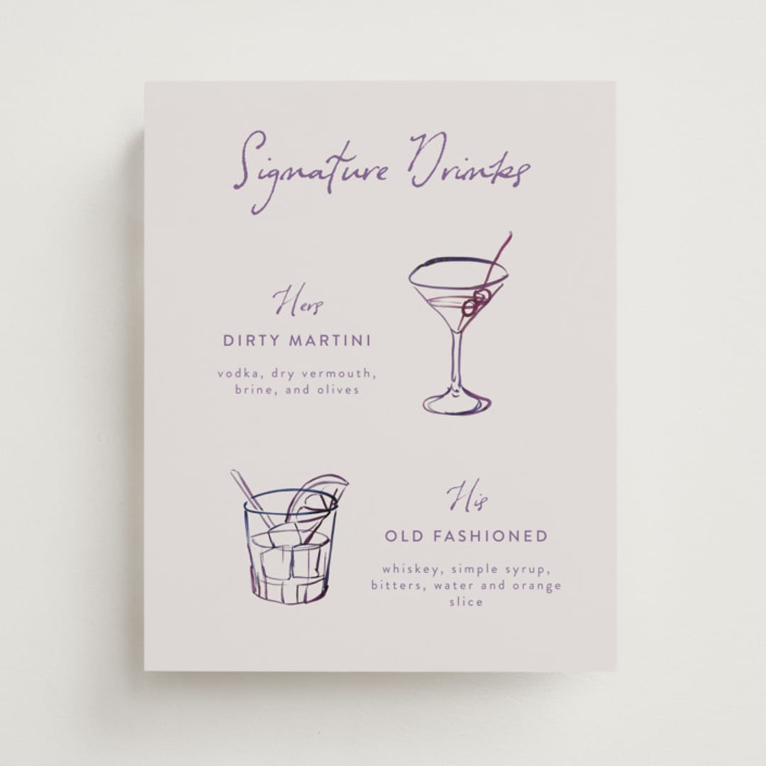 "tablescape drawing" - Bar Signs in Hydrangea by Cass Loh - Front