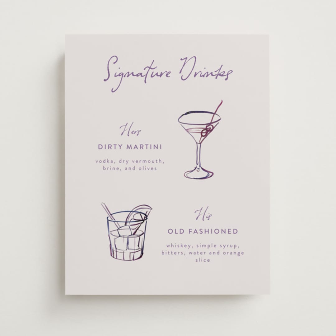 "tablescape drawing" - Bar Signs in Hydrangea by Cass Loh - Front