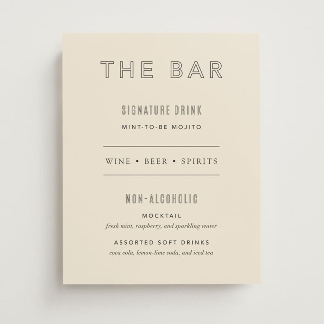 "Headliner" - Bar Signs in Onyx by Kindred Fields - Front
