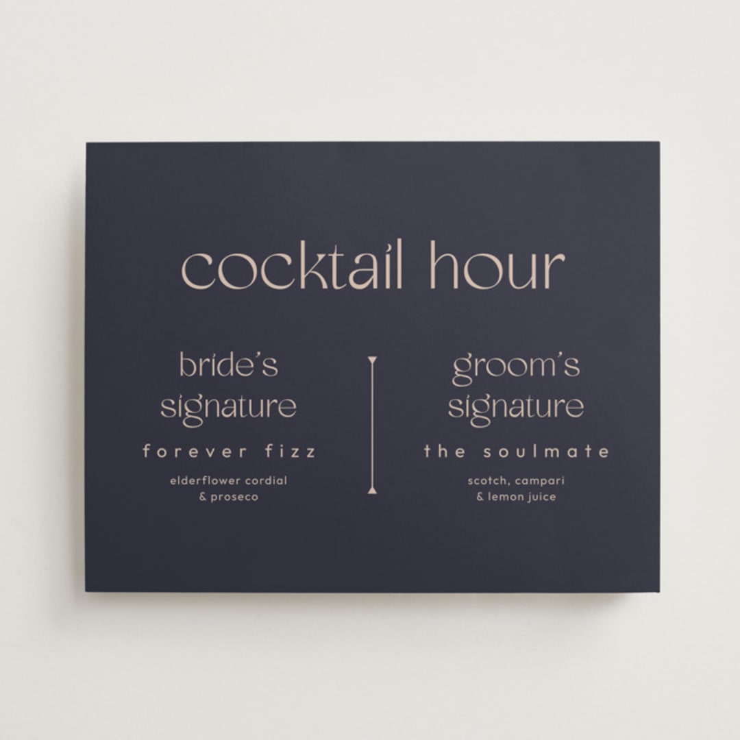"Thoughtful" - Bar Signs in Navy by letterfix - Front