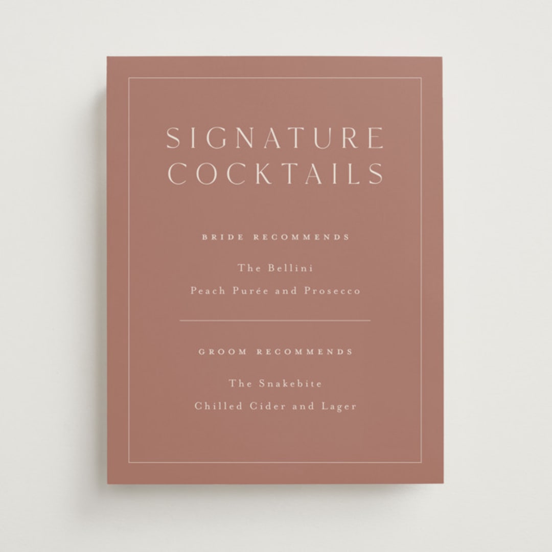 "Warm affection" - Bar Signs in Dusty Rose by Stacey Meacham - Front