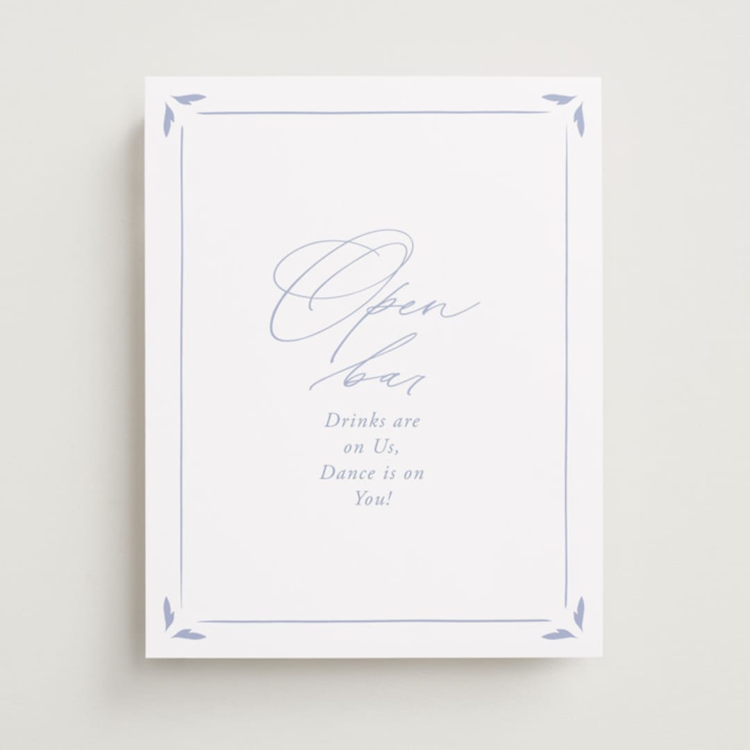 "Ocean Dreams" - Bar Signs in Pale Cerulean by Sabrin Deirani - Front
