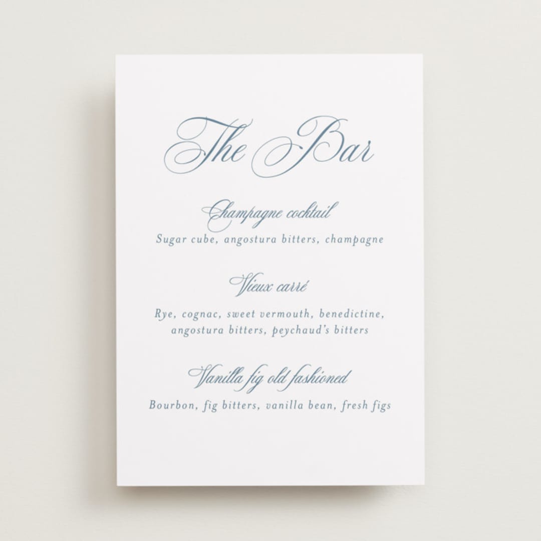 "Empire" - Bar Signs in Dusty Blue by Jennifer Postorino - Front