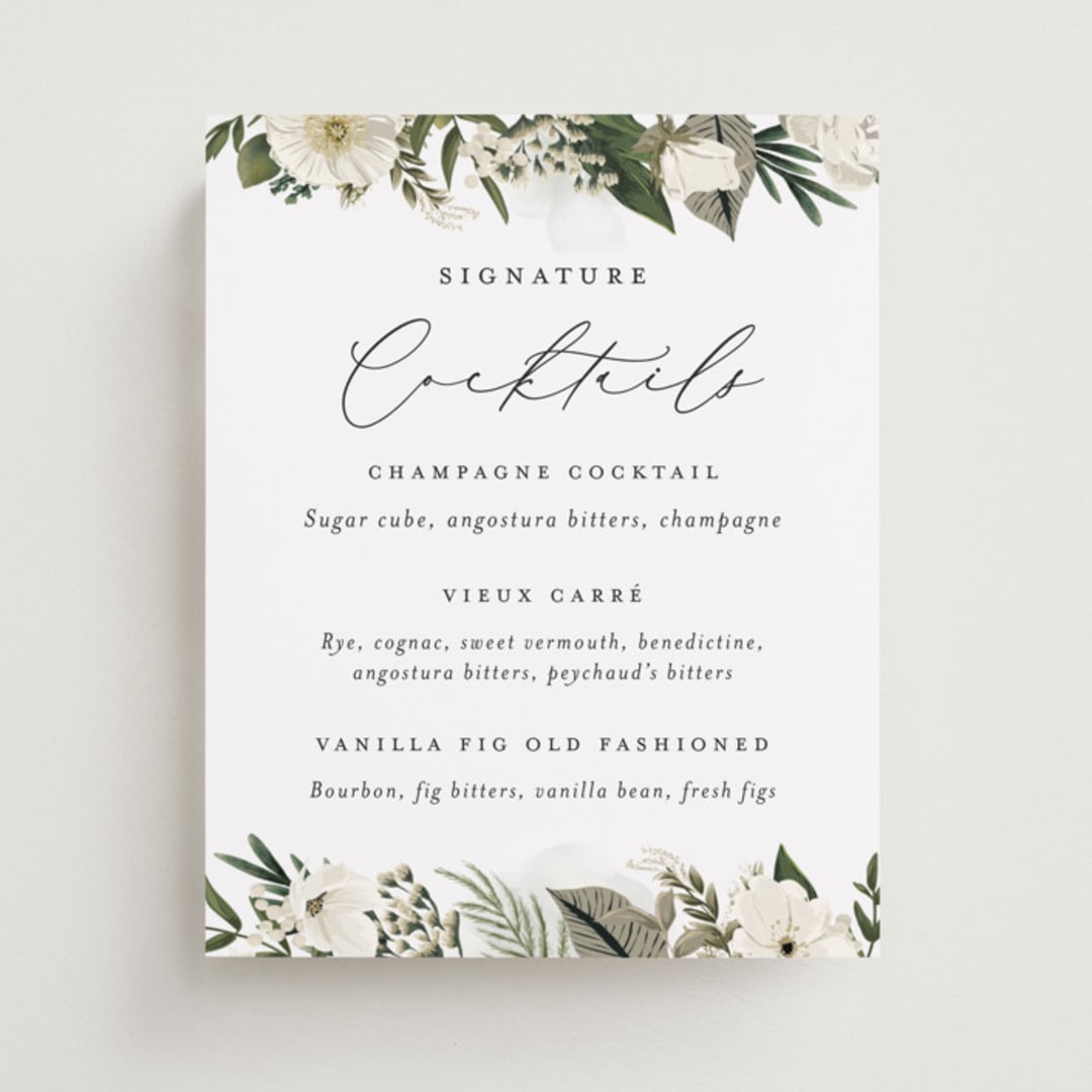 "Classic Love" - Bar Signs in Vanilla by Susan Moyal - Front