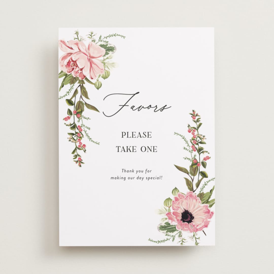 "Timeless Blooms" - Bar Signs in Peony by Susan Moyal - Front