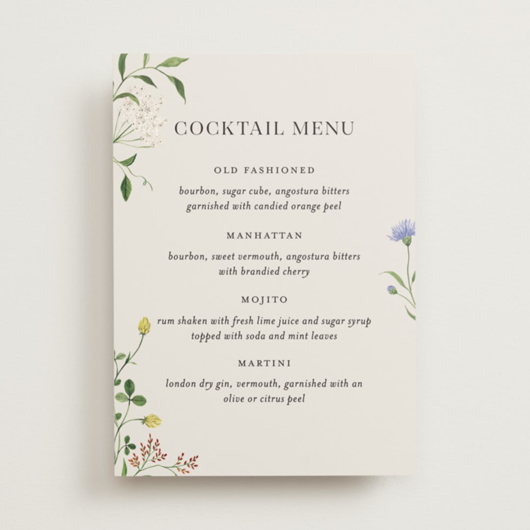 "Wild meadow" - Bar Signs in Elder Flower by Sarah Knight - Front