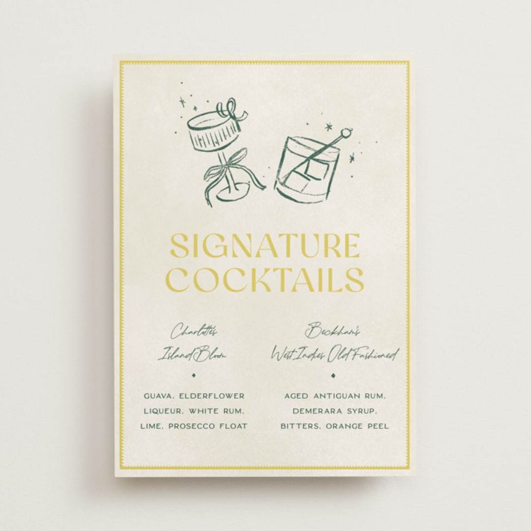 "Coastal Drift" - Bar Signs in Caribbean Citrus by Pixel and Hank - Front