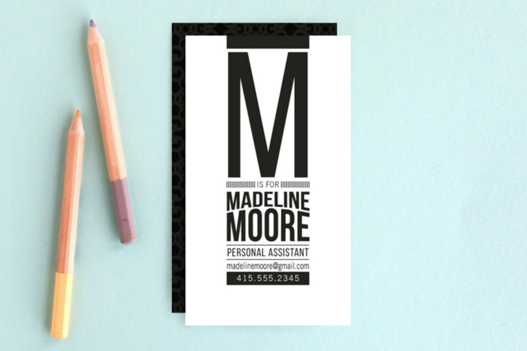 "Monolith" - Business Cards in Obsidian by Lori James - Front