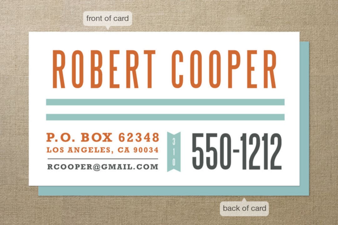 "Steelfish" - Business Cards in Blue by Rochelle Renee - Front
