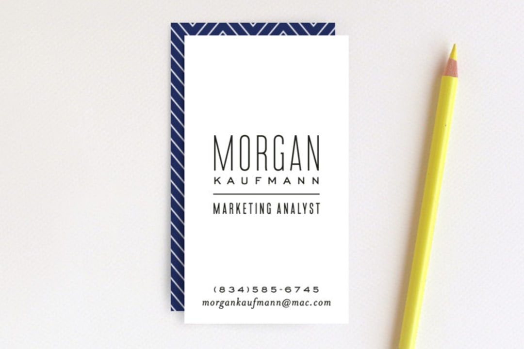 "Skinny Type" - Business Cards in Cotton by Hooray Creative - Front