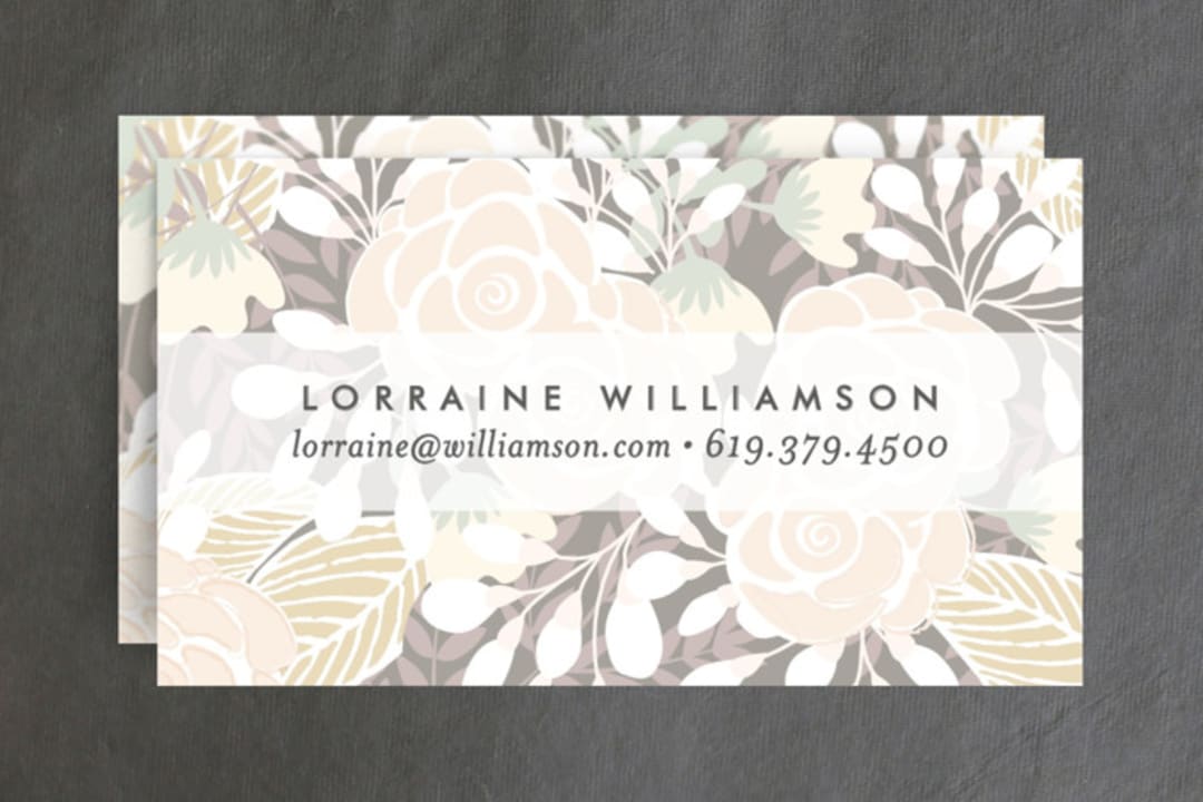 "Abundance" - Business Cards in Stone by Phrosné Barwood - Front