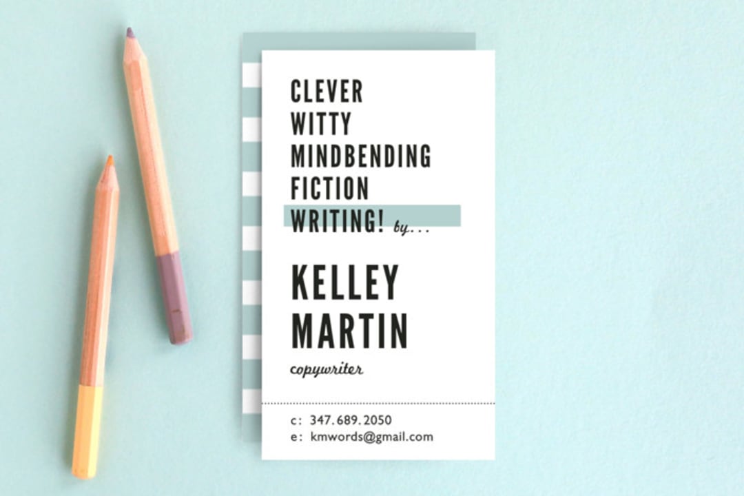 "Headliner" - Business Cards in Seaside by A Real Peach Studio - Front