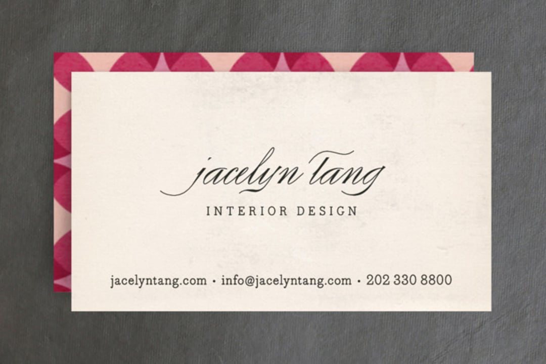 "Circular" - Business Cards in Black Velvet by Jessica Yeo - Front