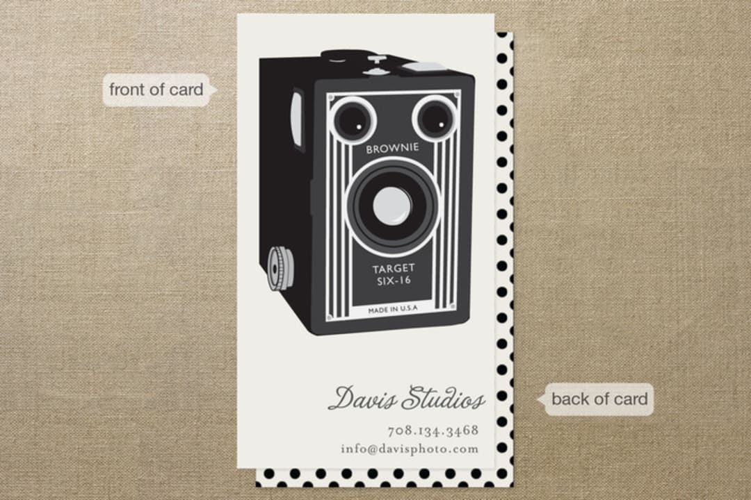 "Brownie" - Business Cards in Graphite by leslie hamer - Front