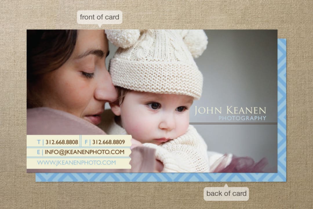 "JK Photography" - Business Cards in Powder Blue by Sheila Sunaryo - Front