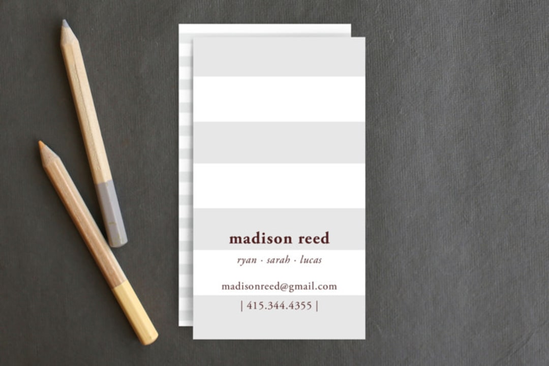 "Real Simple" - Business Cards in Silver by SimpleTe Design - Front