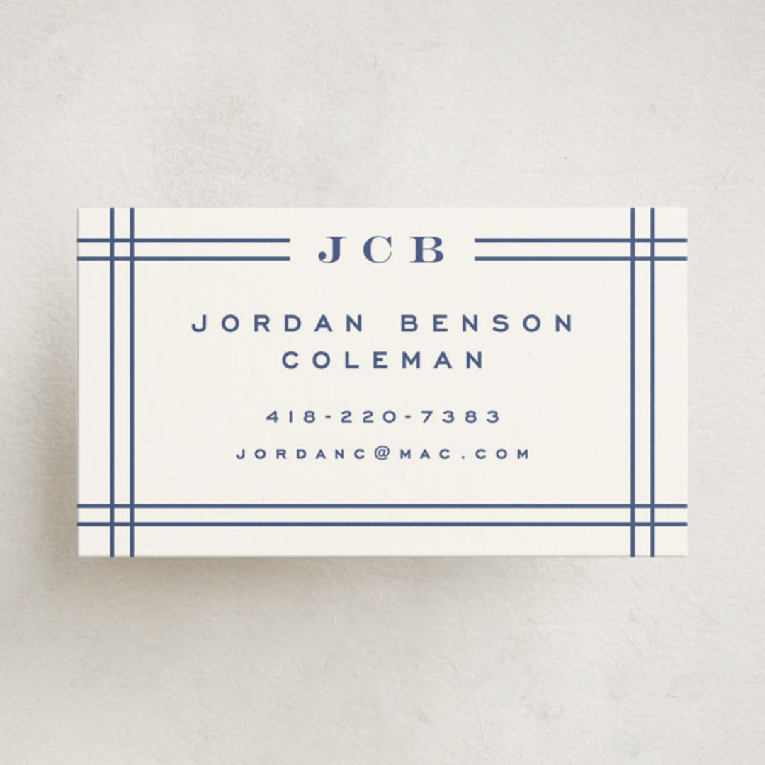 "Modern lines" - Business Cards in Classic Blue by Yuliya Evseeva - Front
