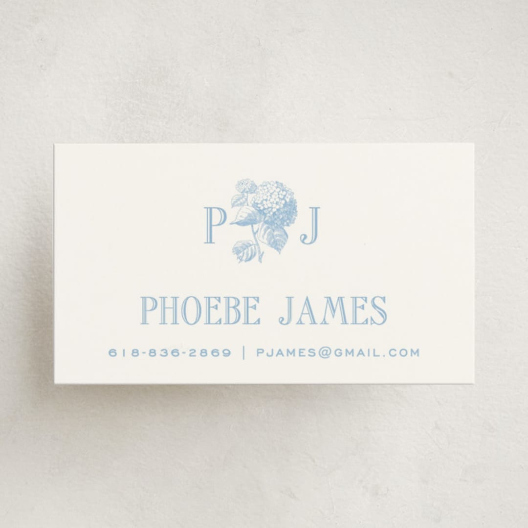 "Chesapeake" - Business Cards in Sky Blue by Megan Davis - Front