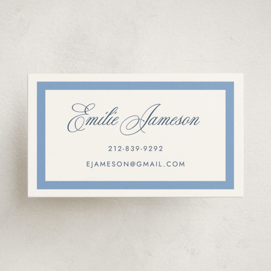 "Montauk" - Business Cards in Blue Bell by Megan Davis - Front