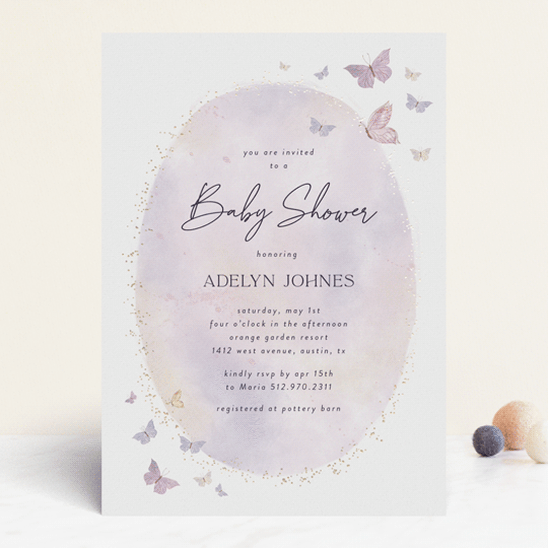 "Fabled" - Baby Shower Invitations in Blush by Jelena Vuletic - Front