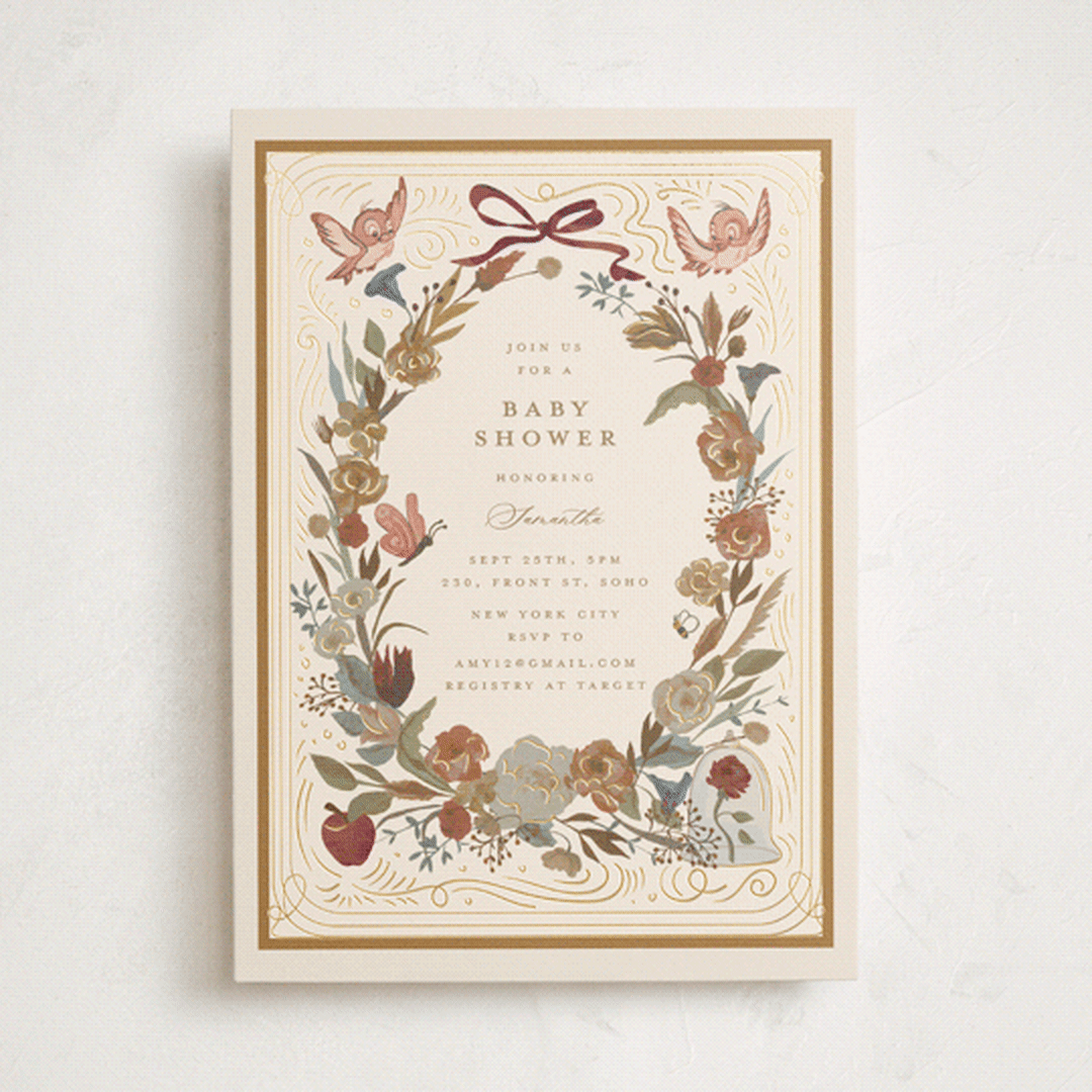 "Disney's Storybook" - Baby Shower Invitations in Sunshine by Teju Reval - Front