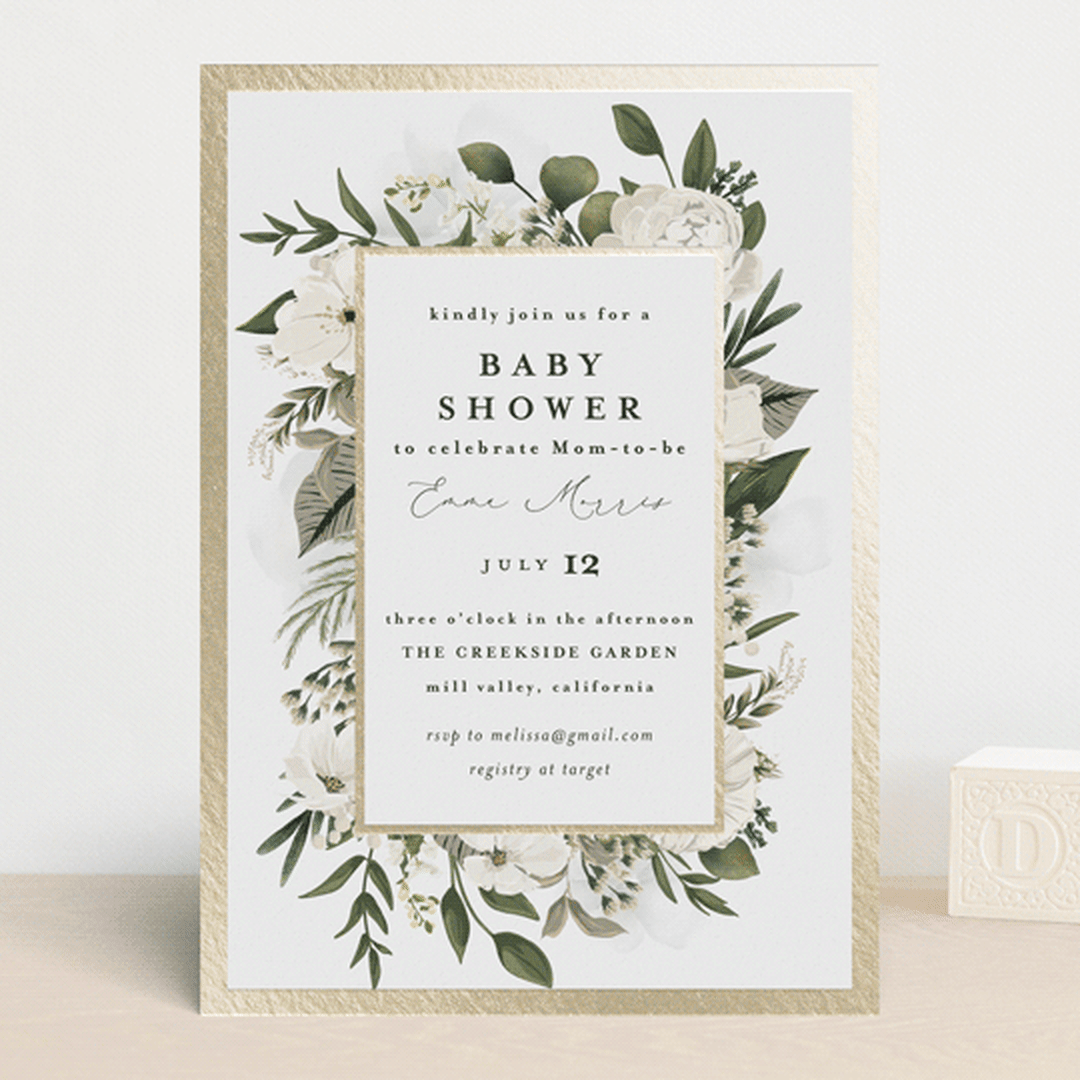 "Classic Love" - Baby Shower Invitations in Vanilla by Susan Moyal - Front
