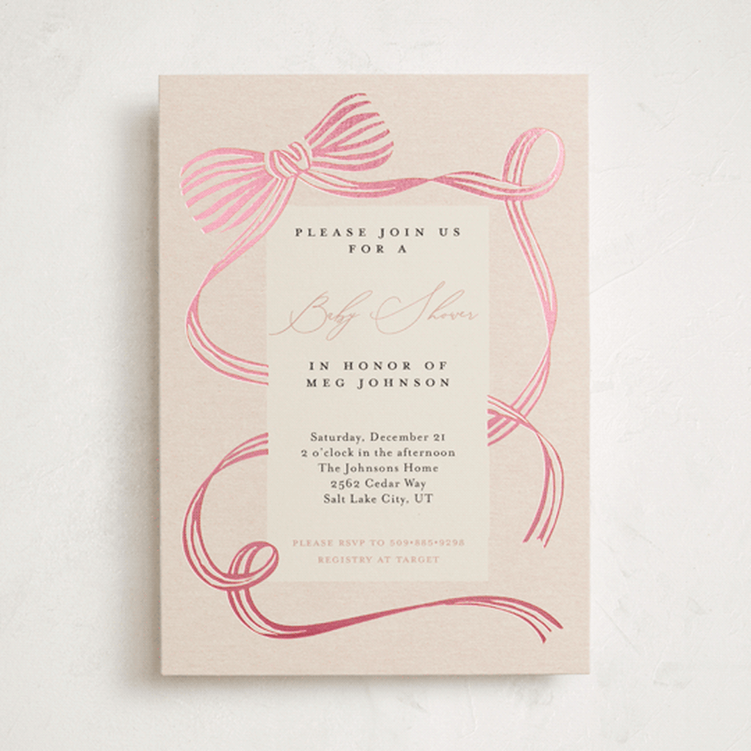 "Neddy" - Baby Shower Invitations in Petal by Carrie ONeal - Front