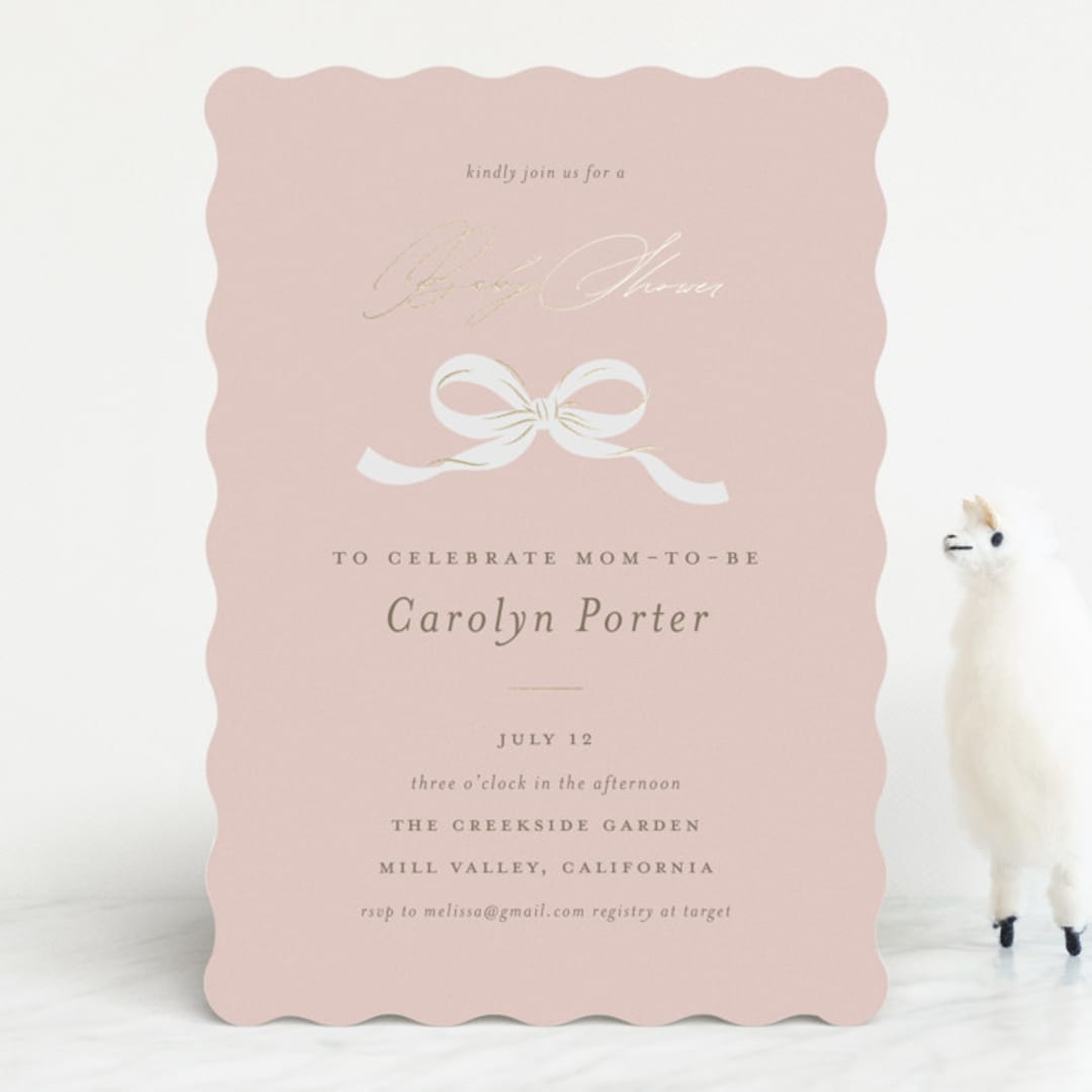 "Sweetheart" - Baby Shower Invitations in Blush by Paper Raven Co. - Front
