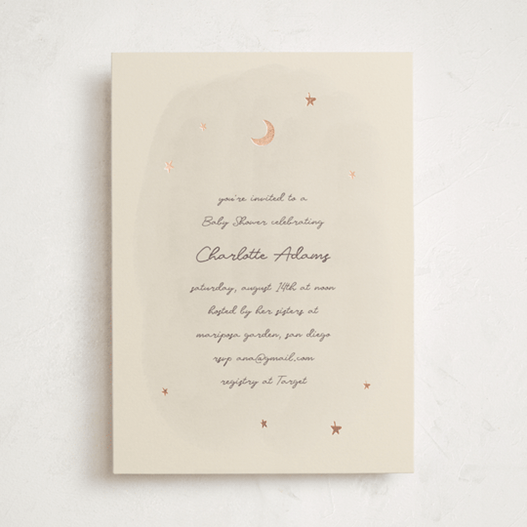 "Lullaby" - Baby Shower Invitations in Cream by Ani Somi - Front