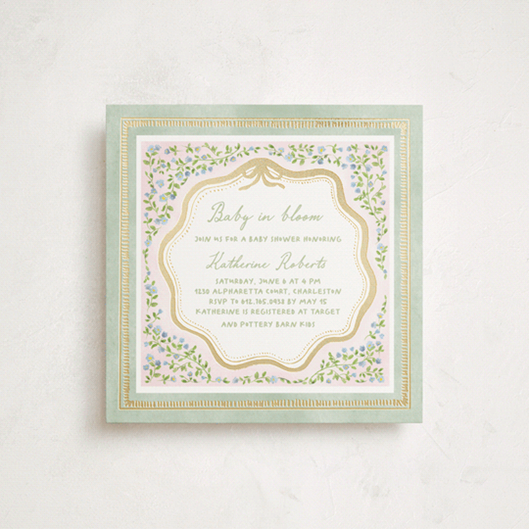 "Baby in bloom" - Baby Shower Invitations in Garden Glory by Creo Study - Front