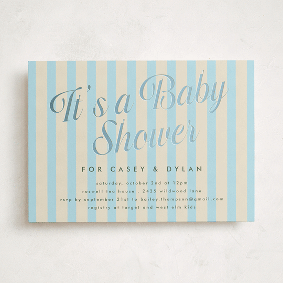 "Soda Shoppe" - Baby Shower Invitations in Cream Soda by Morgan Kendall - Front