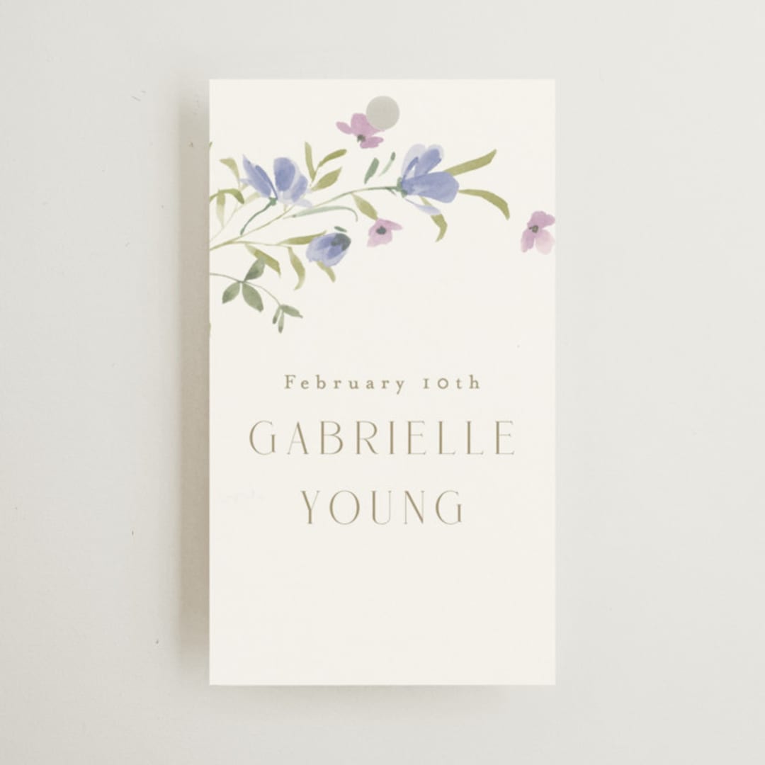 "Sweeping Meadow" - Bridal Shower Favor Tags in Wisteria by Everett Paper Goods - Front