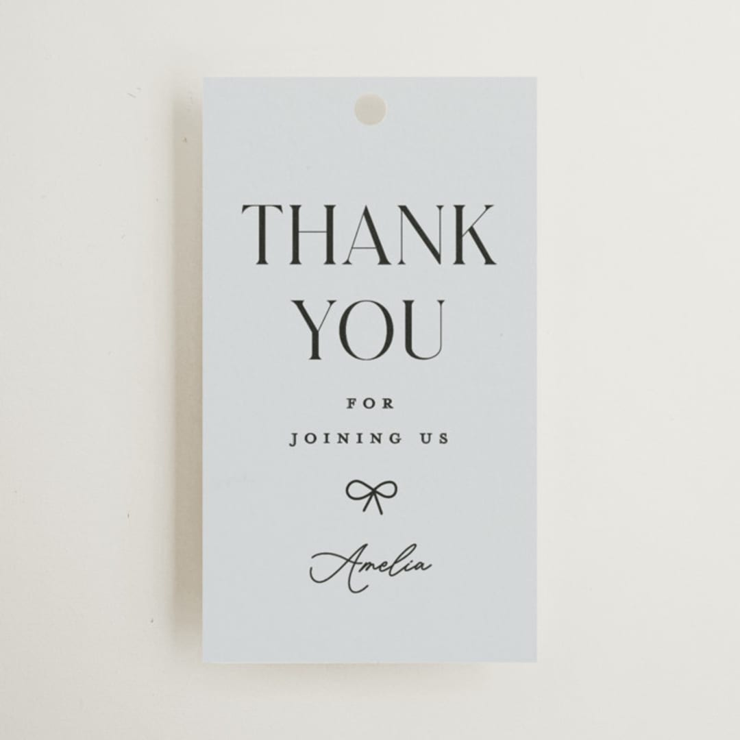 "Palmer" - Bridal Shower Favor Tags in Delphinium by Pixel and Hank - Front