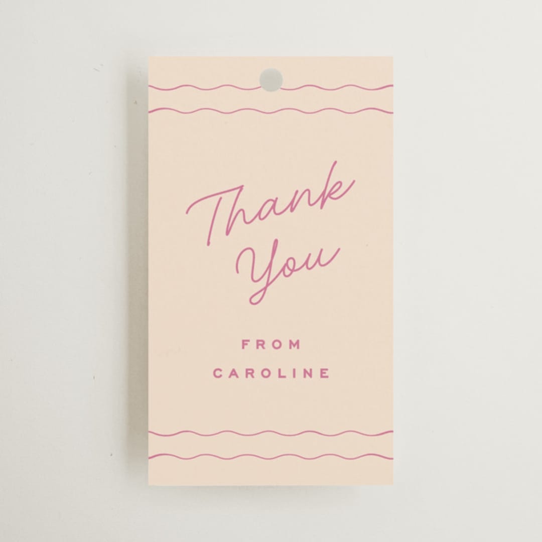 "candlesticks" - Bridal Shower Favor Tags in Bubblegum by Ellen Schlegelmilch - Front