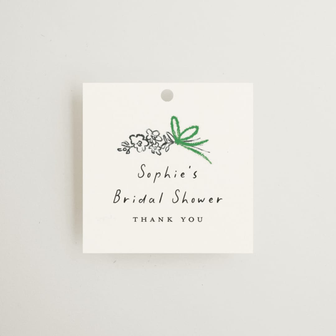 "Tied Bouquet" - Bridal Shower Favor Tags in Lawn by mo kelley - Front