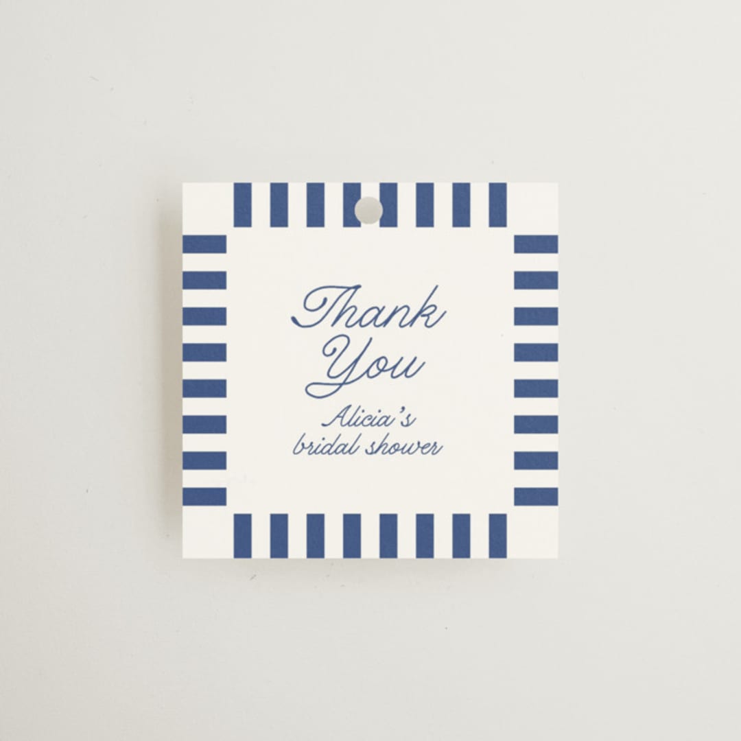 "Veracruz" - Bridal Shower Favor Tags in Ocean by Owl and Toad - Front