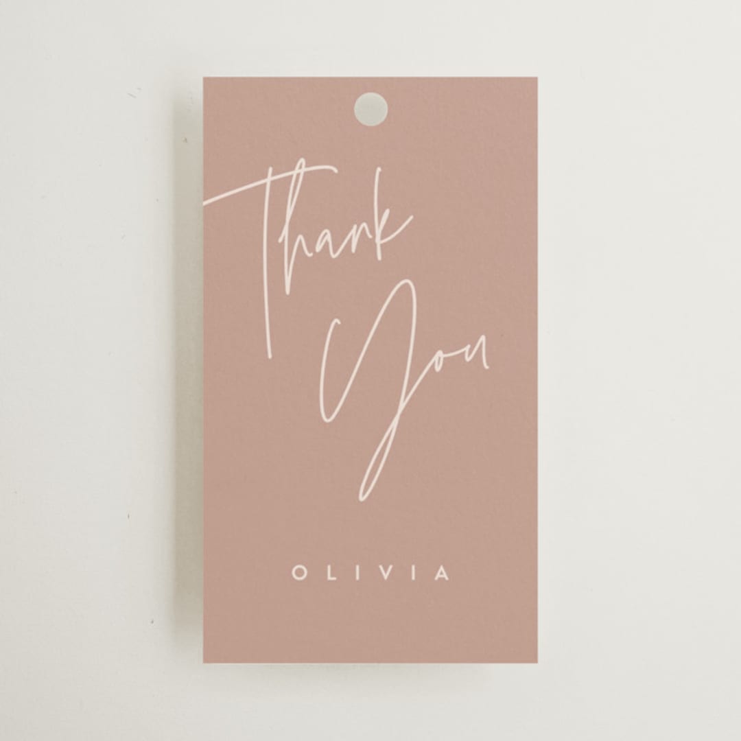 "showers" - Bridal Shower Favor Tags in Sand by JoAnn Jinks - Front