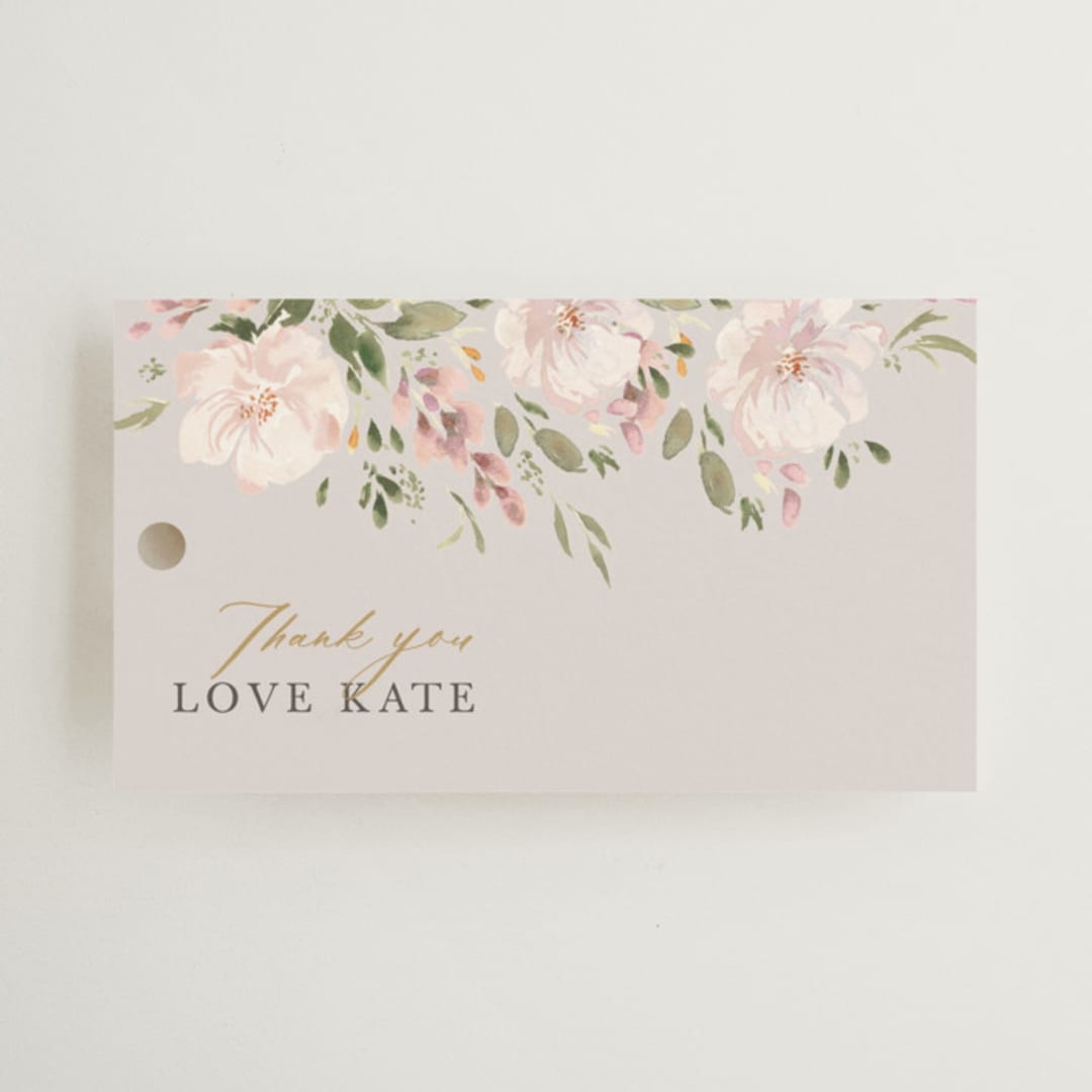 "Bridal Cake" - Bridal Shower Favor Tags in Mist by Itsy Belle Studio - Front