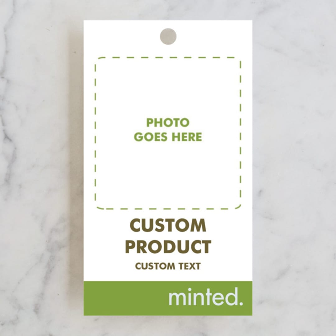 "Portrait" - Bridal Shower Favor Tags in Charcoal by Minted - Front