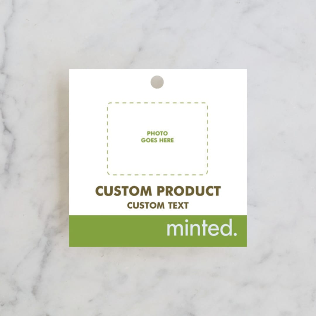 "square" - Bridal Shower Favor Tags in Charcoal by Minted - Front