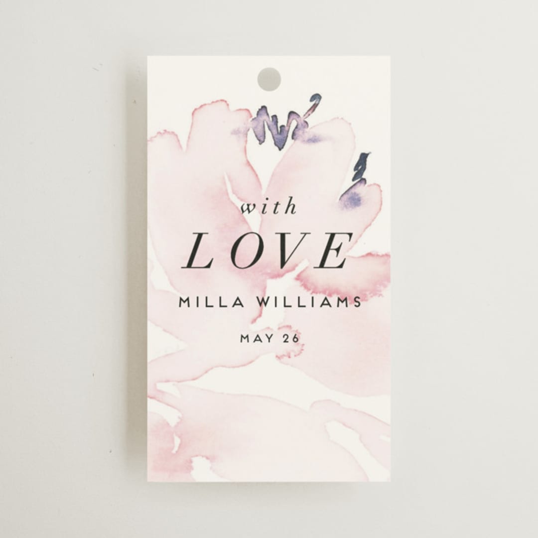 "Florista Modernista" - Bridal Shower Favor Tags in Azalea by Petra Kern - Front