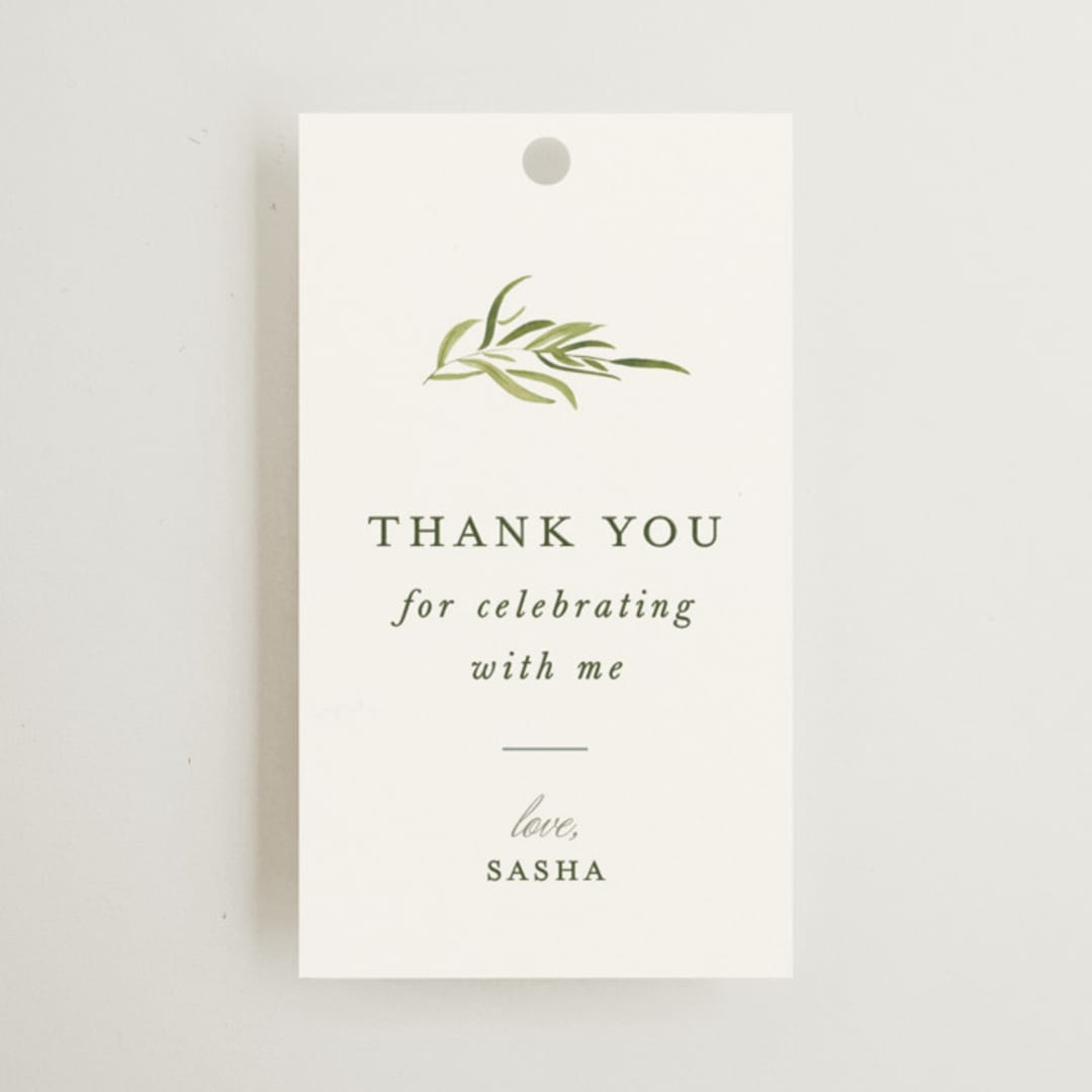 "Verdure" - Bridal Shower Favor Tags in Garden by Leah Bisch - Front