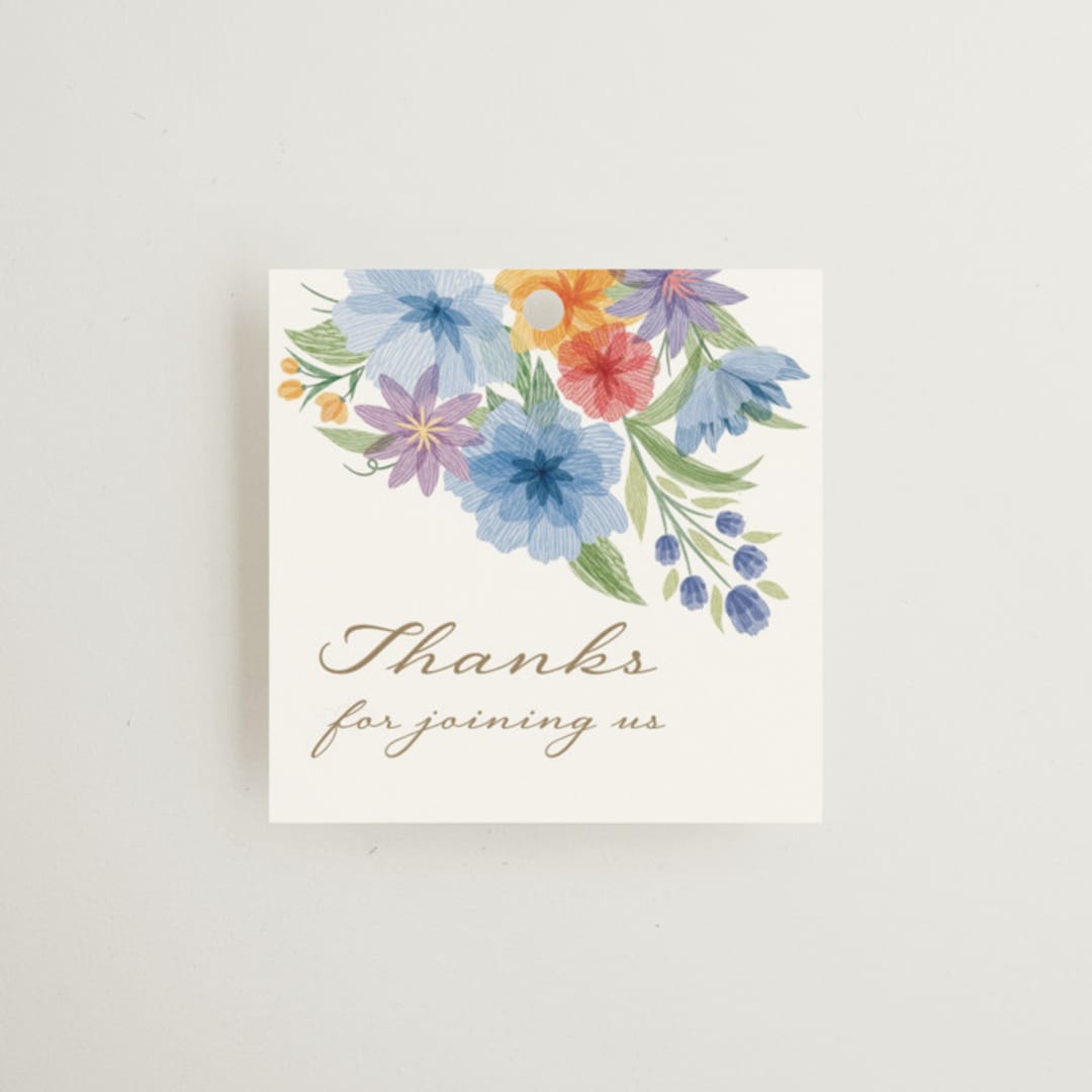 "Tea Party" - Bridal Shower Favor Tags in Chamomile by Paper Sun Studio - Front