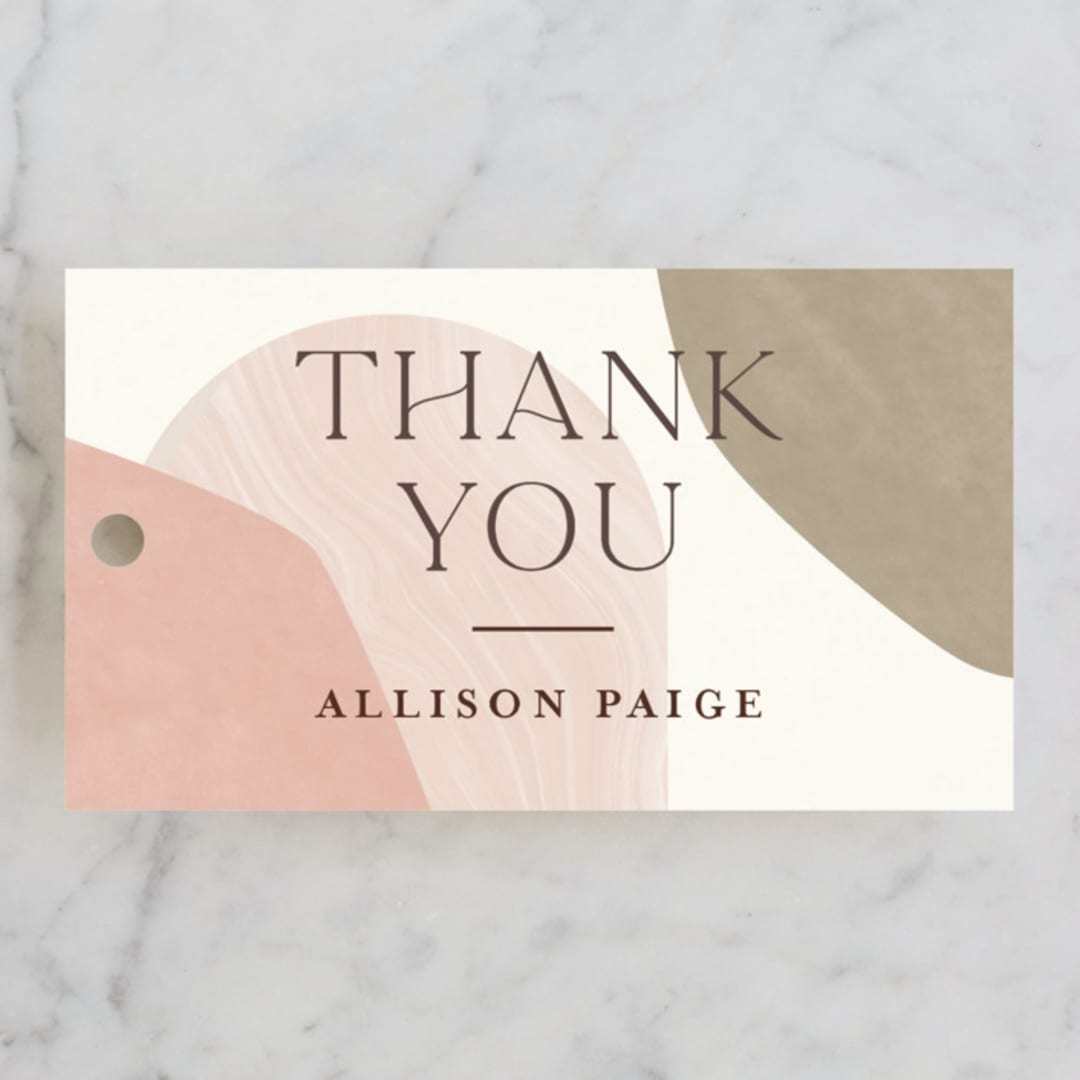 "Arched" - Bridal Shower Favor Tags in Divine by Pixel and Hank - Front