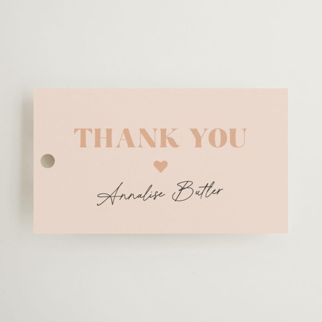 "Let's Brunch" - Bridal Shower Favor Tags in Petal by Sandra Picco Design - Front