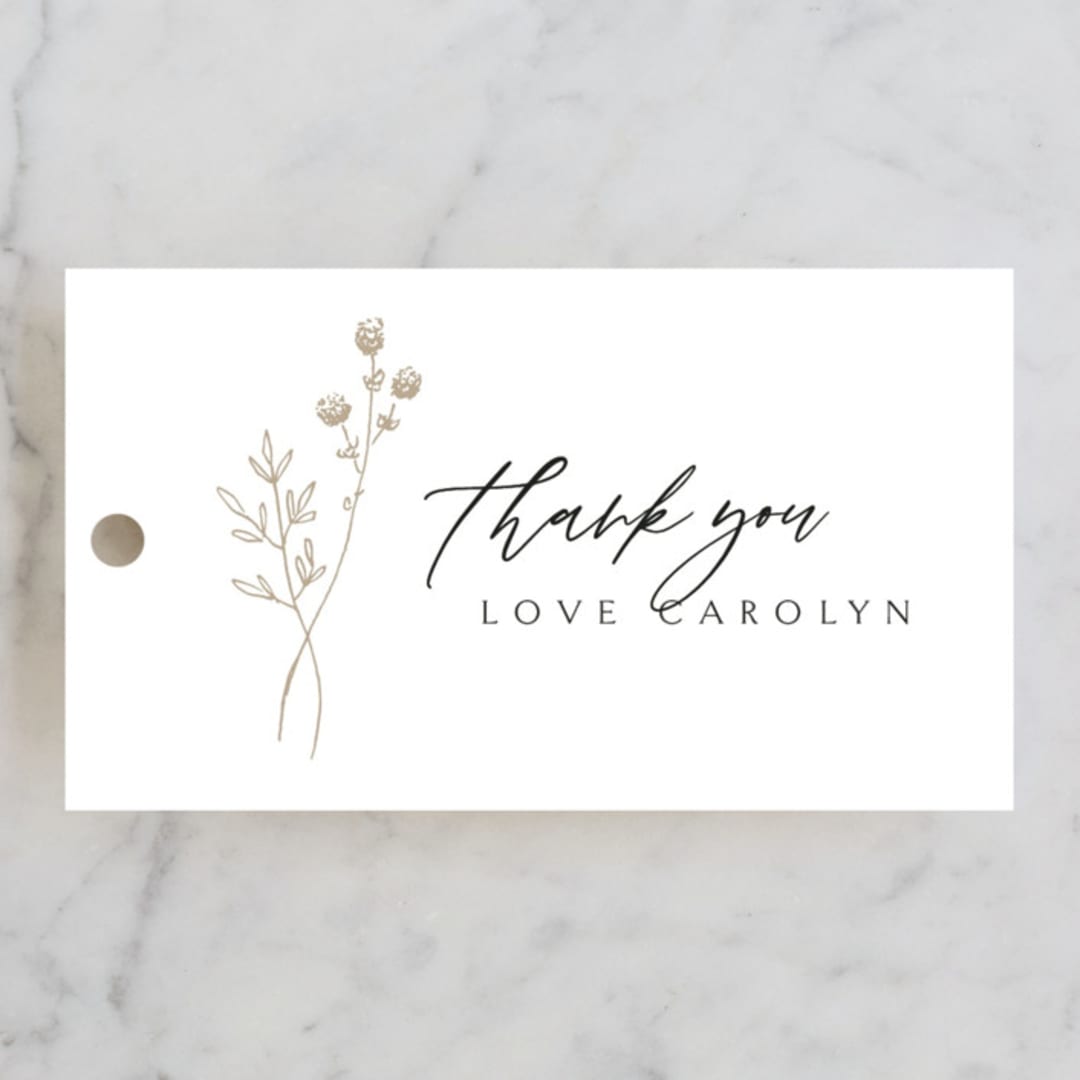 "rustic elegance" - Bridal Shower Favor Tags in Silk by Kelly Schmidt - Front