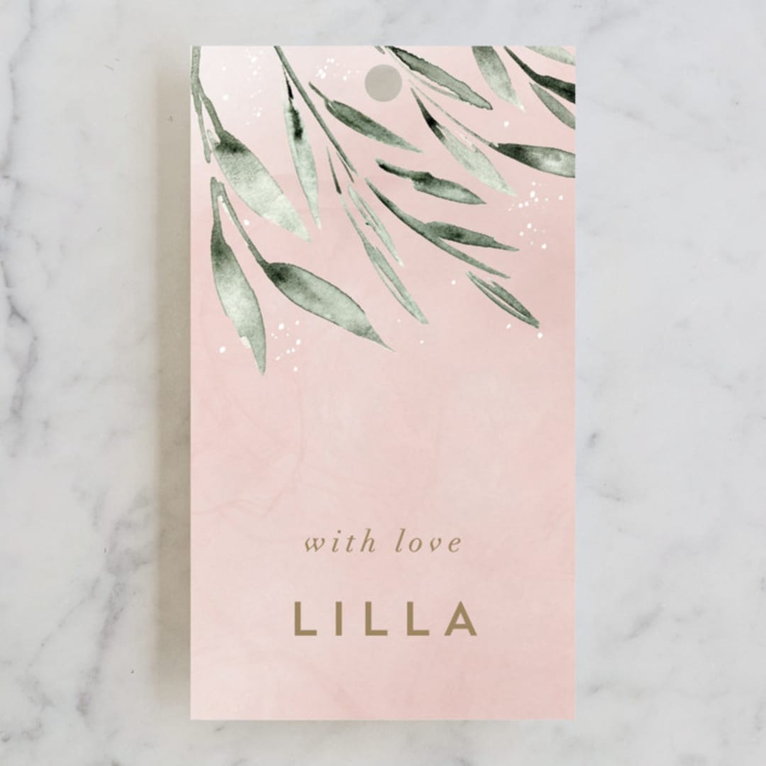 "Sweet Bride" - Bridal Shower Favor Tags in Blush by Petra Kern - Front